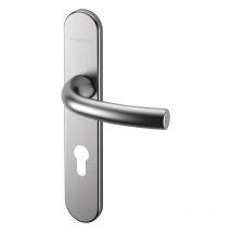 Normbau - Béquille double sur plaques ligne Arcade entraxe 195 mm bec de cane aluminium anodisé noir mat