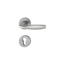 Paire de béquilles sur rosace New-York HOPPE 1810/42K/42KS Aspect Inox - Clé i - 3735985
