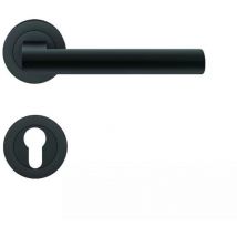 Béquille double sur rosaces rondes série ER 45 Madeira finition noir Cosmos fonction clé I - Karcher design