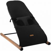 Berceau à bascule pour bébé, transat, nid de bébé, housse de balançoire, chaise à bascule lavable, sangle rembourrée, jersey noir bois acier, max 9