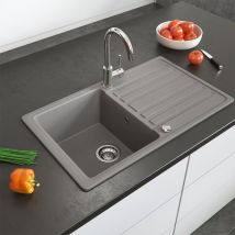 Bergstroem - Spülbecken , Beton, 76.5 x 46 cm mit Trockenplatz, Bergström