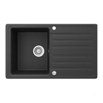 Bergstroem - Spülbecken , Schwarz, 76.5 x 46 cm mit Trockenplatz, Bergström