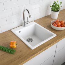 Spülbecken Venice, Weiß, 42.5 x 50 cm, Bergström