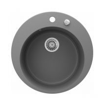 Spülbecken , Grau, 50.5 x 50.5 cm Rund, Bergström