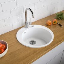 Lavello , Bianco, 50.5 x 50.5 cm Rotondo, Bergström