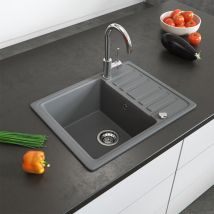 Bergstroem - Lavello , Grigio, 57.5 x 46 cm con asciugatura, Bergström