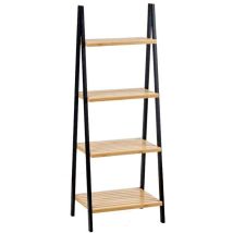 Scaffale Da Bagno Berilo Nero Naturale 40 X 109,3 X 30 Cm