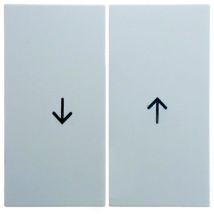 Berker - 16251909 wippen mit aufdruck symbol pfeil S.1/B.1/B.3/B.7 glas POLARWEIß, matt