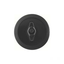 164701 zentralstück mit knebel 1930/GLAS/PALAZZO schwarz, glänzend - Berker