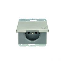 47517204 steckdose schuko mit klappdeckel K.5 edelstahl rostfrei - Berker