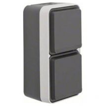 Presa doppia Superficie W.1 Grigio, Grigio luminescente 47703525 1 pz. - Berker