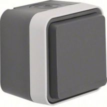 Presa schuko con coperchio ribaltabile Superficie W.1 Grigio, Grigio luminescente 47403515 1 pz. - Berker
