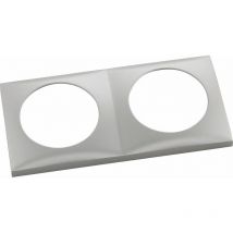 Integro Flow Steckdosen Rahmen 2-fach (abdeckrahmen) Edelstahl-effekt - Berker