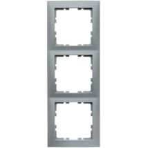 Cadre pour mécanisme à 3 éléments de la série Berker S1 IP20 80,5x223x9,5mm couleur aluminium mat