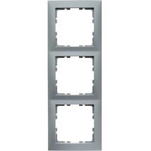 Berker - Marco para mecanismo de 3 elementos de la serie ' S1' IP20 80,5x223x9,5mm color aluminio mate