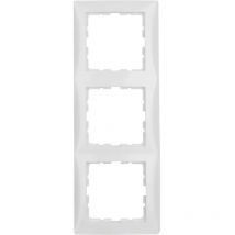 Marco para mecanismo de 3 elementos de la serie ' Berker S1' IP20 80,5x223x9,5mm color blanco polar