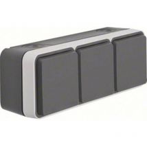 Berker - schuko-steckdose 3FACH klappdeck. lichtgrau 47733515