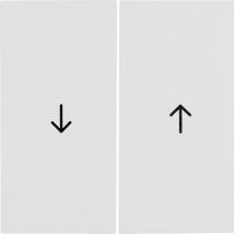 Berker - Tecla doble para persianas con flechas impresas compatible con distintas series de hager IP20 color blanco polar