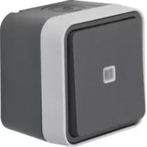 30763525 Wechselschalter beleuchtet ap W.1 grau - Berker