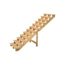 Berlin Escalier extérieur bois 12 marches h 207cm L-80cm - sans contre marche