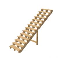 Vinuovo - Berlin Escalier extérieur bois 14 marches h 241cm L-140cm
