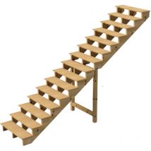 Vinuovo - Berlin Escalier extérieur bois 15 marches h 258cm L-100cm