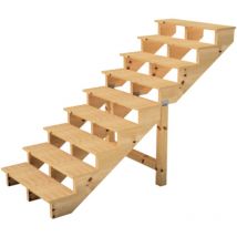 Vinuovo - Berlin Escalier extérieur bois 9 marches H156cm L-140cm - sans contre marche