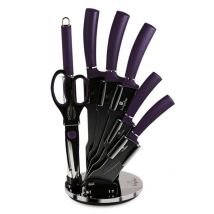 Bh-2560 Ensemble De Couteaux Violet Sur Support - Berlinger Haus