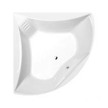Bermuda Corner Bain avec Support. Structure 165x165x49cm, Blanc