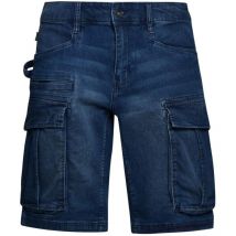 Bermuda de travail en jean stone cargo light - Bleu/Vert l - fr (44/46) - us (33)