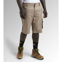 Bermuda de travail en toile stretch - Beige m - fr (40/42)
