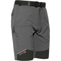 Issa - line 8836B-080 Extrem hellgraue Arbeits-Bermudashorts schwarzen Einsätzen l