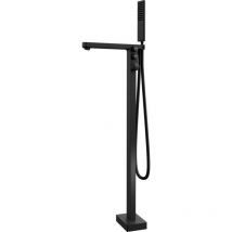 Bernstein - Mitigeur de bain sur pied en laiton, Robinet sur pieds design pour baignoire avec flexible 1,5m, pommeau de douche abs et cartouche