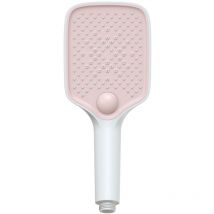 Bernstein - Pommeau de douche Douchette à main angulaire design anti-calcaire, 3 types de jet - 10,7x25,9cm - HB152E - Couleur au choix Blanc / Rose