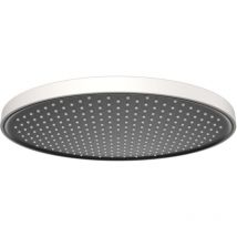 Pommeau de douche Tête de douche rectangulaire en abs à effet pluie et buses anti-calcaire - Ø25,4cm - D2201R - couleur au choix Blanc/noir mat
