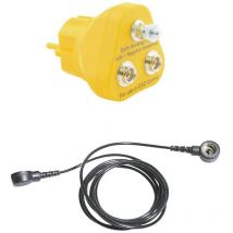 Bernstein Tools For Electronics - Câble de mise à la terre antistatique (esd) jaune, noir