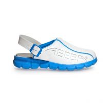 Berufsschuhe Clog Dynamic 7312 Abeba Weiß/Blau Gr. 48