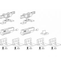 TERNO Beschlagset Classic Basic Komfort Holz 80 kg ohne Laufschiene