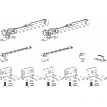 Terno Scorrevoli - terno Beschlagset Classic Fluid 50 Holz 30-80 kg ohne Laufschiene