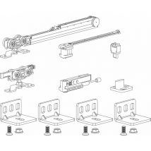 Terno Beschlagset Classic Fluid 70/Basic Komfort Holz 50 kg ohne Laufschiene