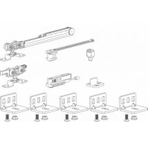 Terno Beschlagset Classic Fluid 70/Basic Komfort Holz 80 kg ohne Laufschiene