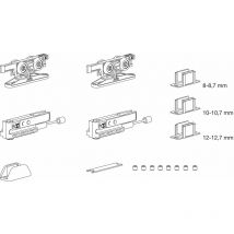 Terno Beschlagset Vetro 40 Basic Komfort Glas 80 kg ohne Laufschiene