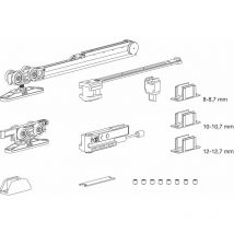 Terno Beschlagset Vetro 40 Fluid 70/Basic Komfort Glas 80 kg ohne Laufschiene