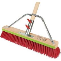 Besen lm Bulldozer Elastonborsten, Holz Länge 450 mm mit Stielhalter