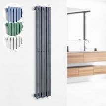 Delgado 120 x 25 Heizkörper 508W Warmwasser 1/2" 4-10m² grau - Besoa