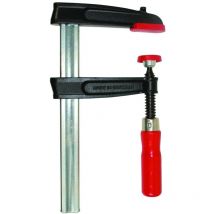 Bessey Schraubzwinge TPN-BE 300/140 – Spannkraft bis 5500 N – Temperguss – ergonomischer Holzgriff – 2,03 kg