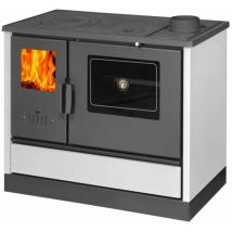 Best Fire - Cucina a Legna tradizionale con forno e focolare in ghisa 7,7kw bianca e nera