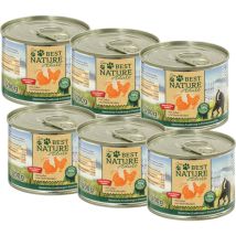 Best Nature Adult Geflügel + Leber + Haferflocken, Nassfutter Für Katzen - 6x 200g