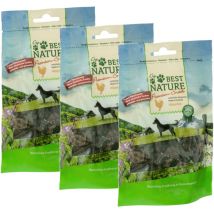 Best Nature Premium Snack Für Hunde, 3x 80 G - Häppchen Huhn