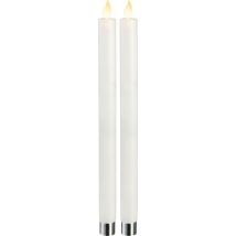 Bougie LED conique M-Twinkle 30 cm – Cire véritable – Effet scintillant – Intérieur
